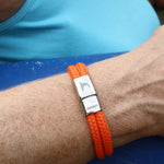 WAVEPIRATE Segeltauarmband PURE ST Orange mit Edelstahlmagnetverschluss